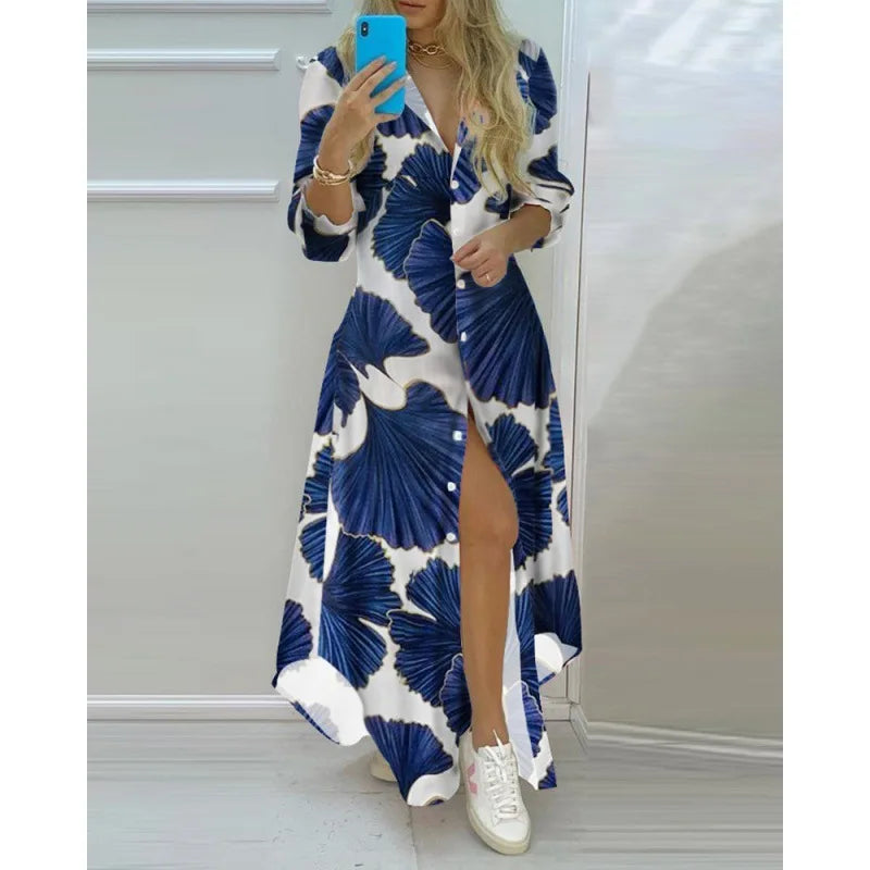 Femme portant Robes Aeloria | Robe longue élégante et fluide pour femme