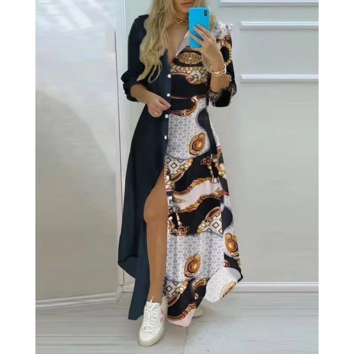 Femme portant Robes Aeloria | Robe longue élégante et fluide pour femme