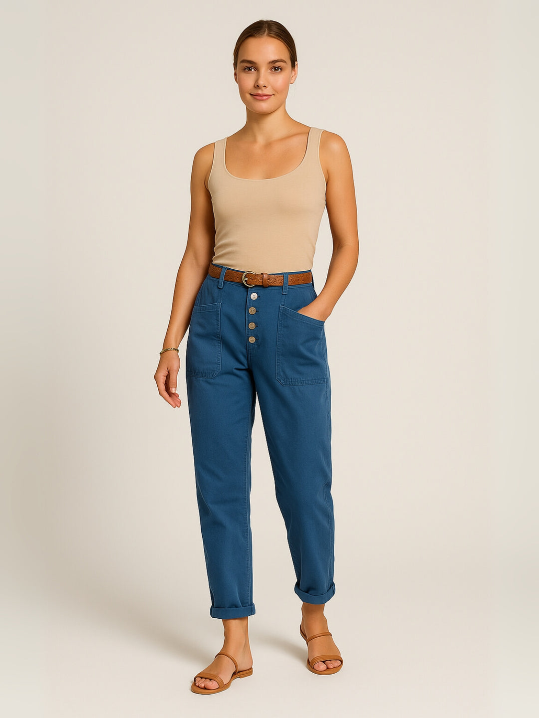 Zelina | Pantalon en lin ajusté