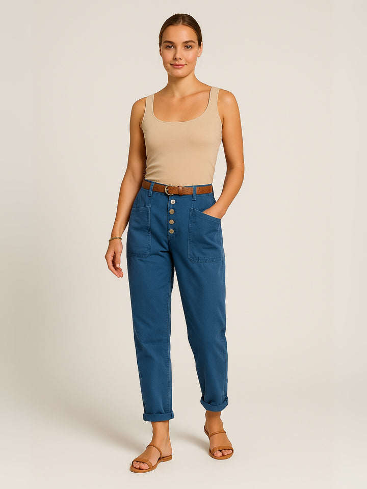 Zelina | Pantalon en lin ajusté
