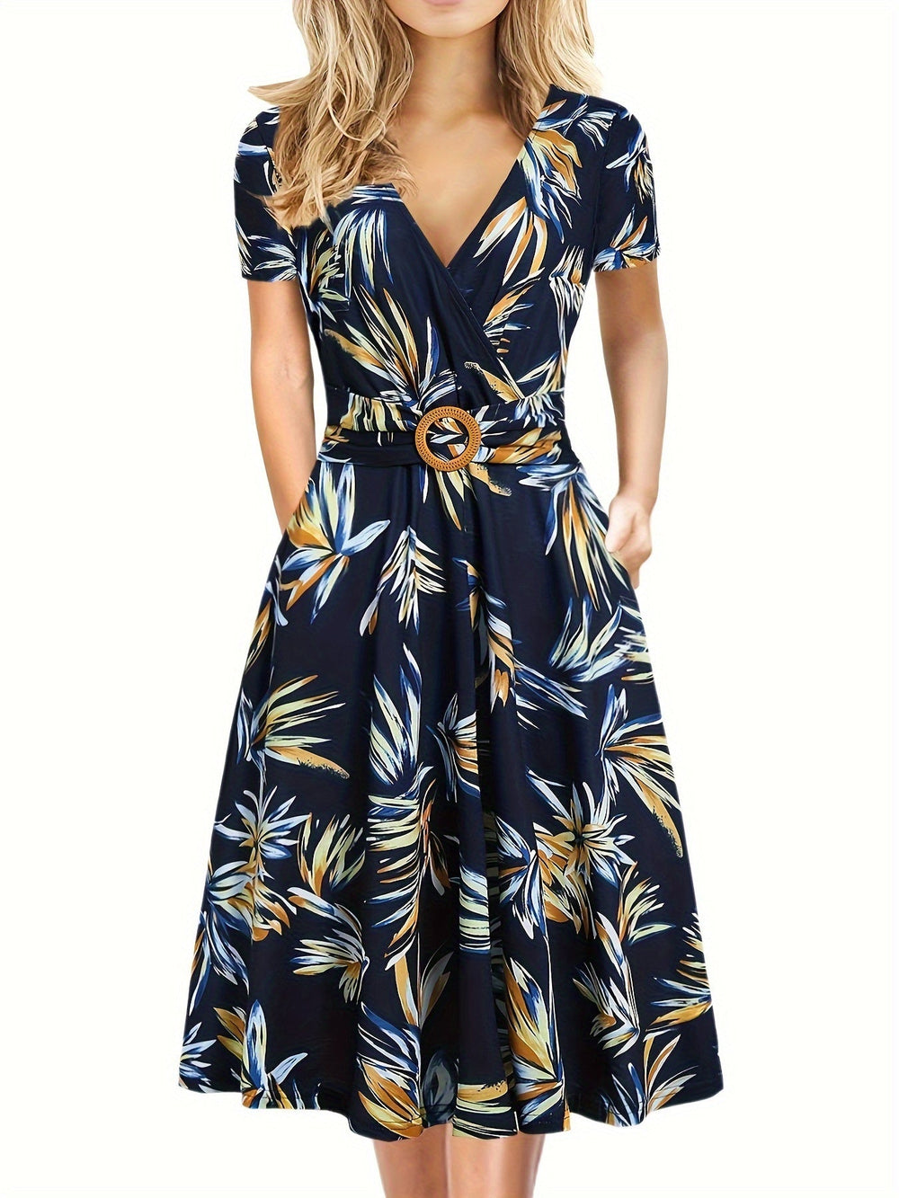Femme portant Robes Alarice | Maxi - robe imprimée élégante pour femme