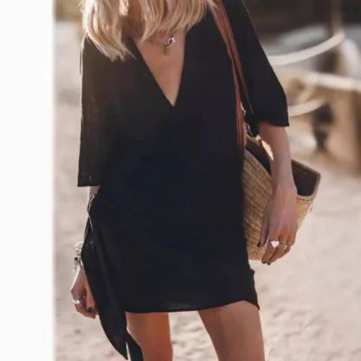 Femme portant Robes Ariane | Robe Portefeuille Élégante