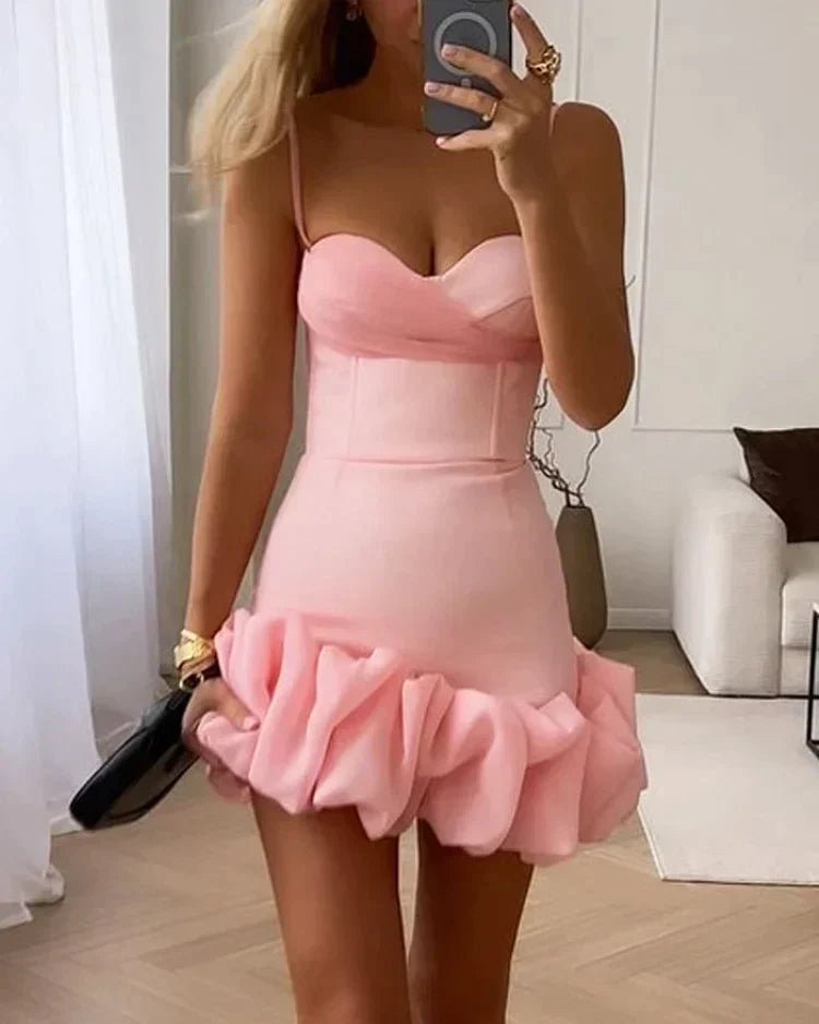 Femme portant Robes Arlethia | Robe enchanteresse froncée pour femme