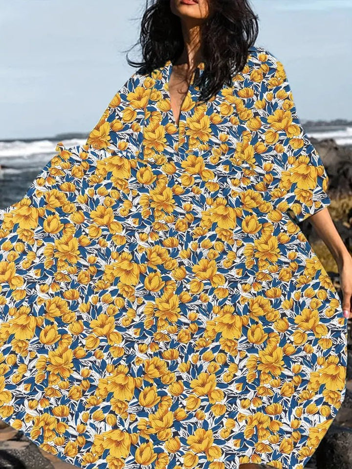 Femme portant Robes Aurelina | Maxi - robe fluide et élégante pour femme