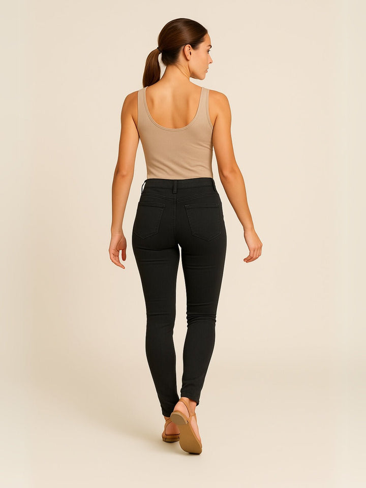 Femme portant Jeans Aurelya | Jean skinny déchiré taille haute