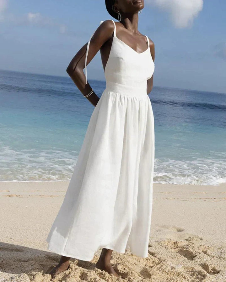 Femme portant Robes Aveline | Robe bustier dos nu confortable pour femmes