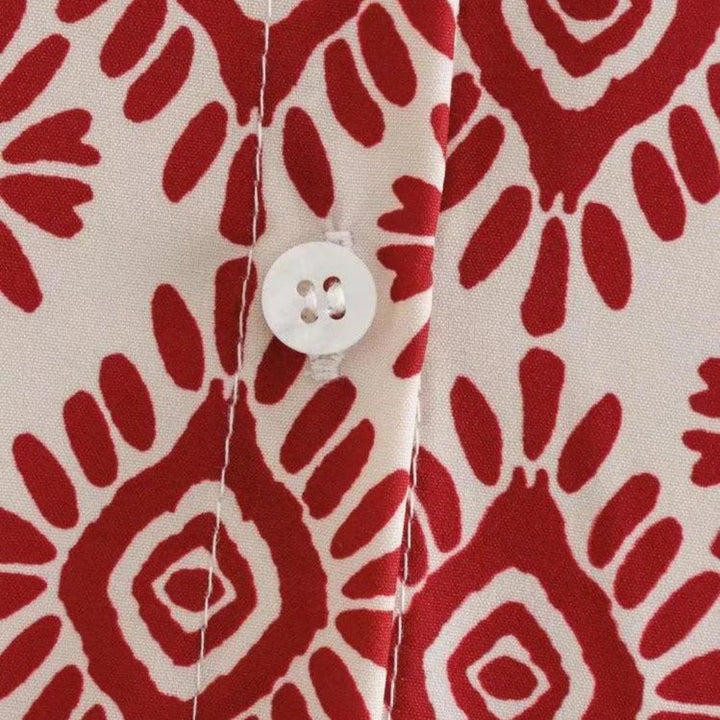 Femme portant Robes Caralina | Robe à manches longues à motifs géométriques pour femme