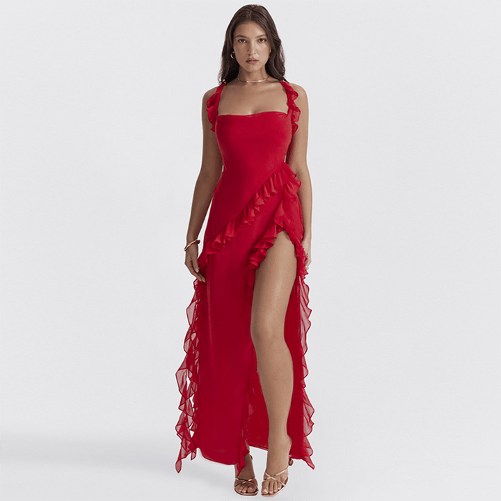 Femme portant Robes Celestina | Robe longue fluide et élégante pour femme
