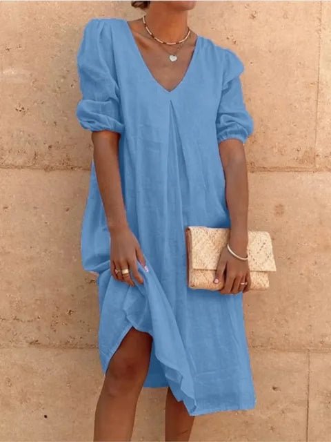 Femme portant Robes Celestina | Robe midi élégante et décontractée pour femme
