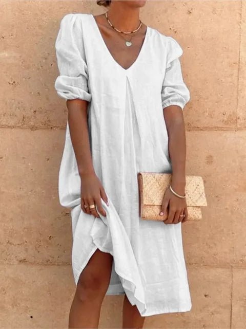 Femme portant Robes Celestina | Robe midi élégante et décontractée pour femme