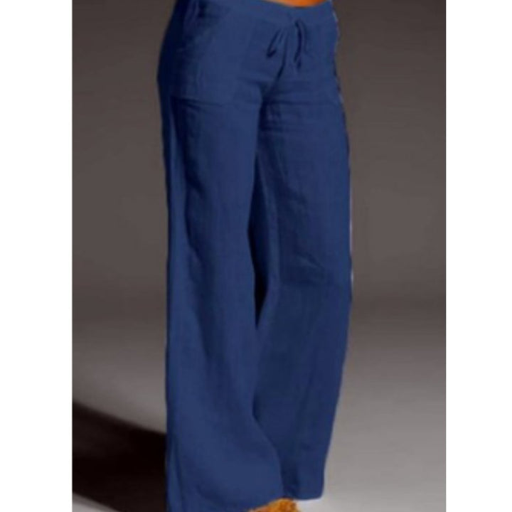 Femme portant Pantalons Clarisse | Pantalon Femme à Jambes Larges | Élégance et Confort