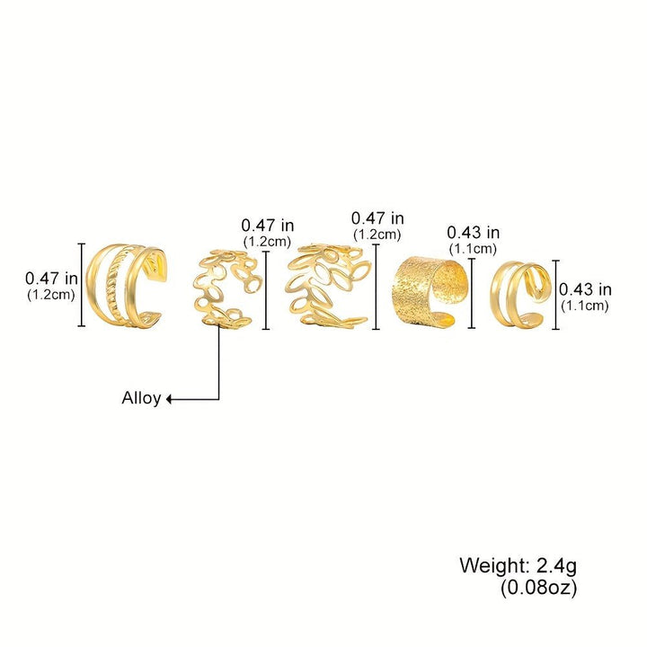Femme portant Set d'oreilles Cléopatra | Set de Clips d'Oreille Ajourés