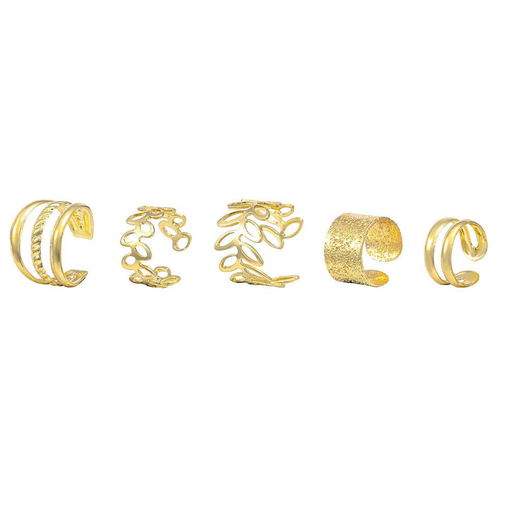 Femme portant Set d'oreilles Cléopatra | Set de Clips d'Oreille Ajourés