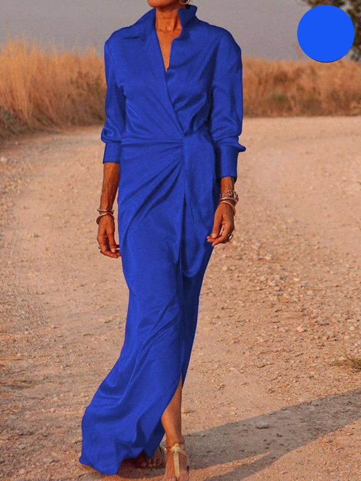 Femme portant Robes Cymbeline | Robe Longue À Col En V Pour Femmes