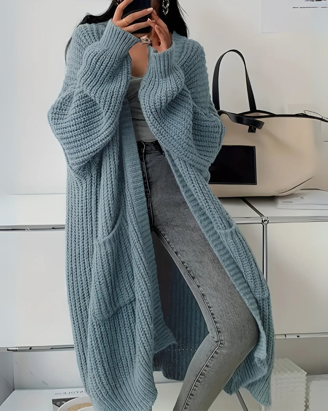 Elara | Cardigan Long Élégant - Cardigan pour femme - Achetez Chez Anabelle