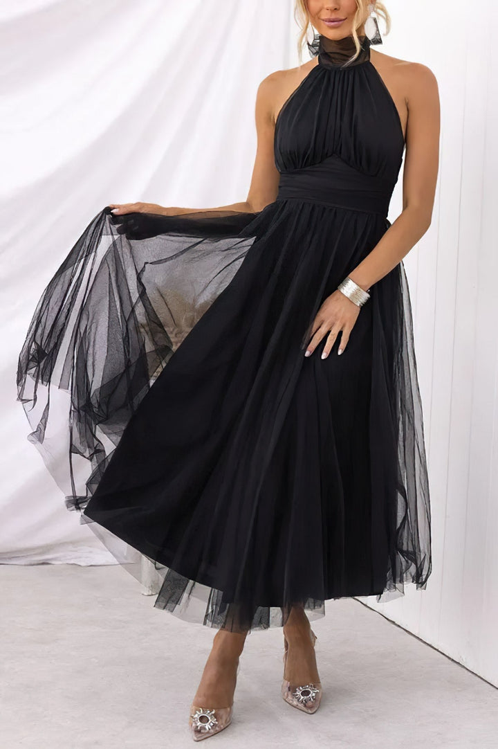 Femme portant Robes Elisia | Robe De Soirée Élégante Sans Manches Pour Femmes