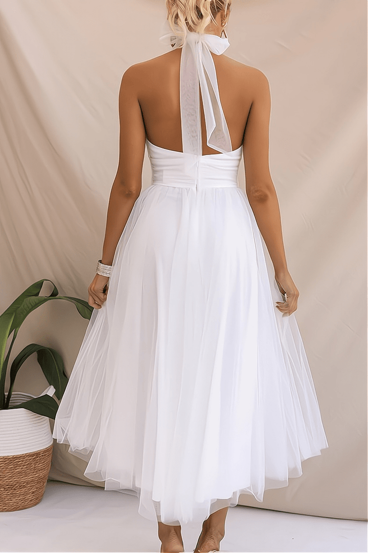 Femme portant Robes Elisia | Robe De Soirée Élégante Sans Manches Pour Femmes