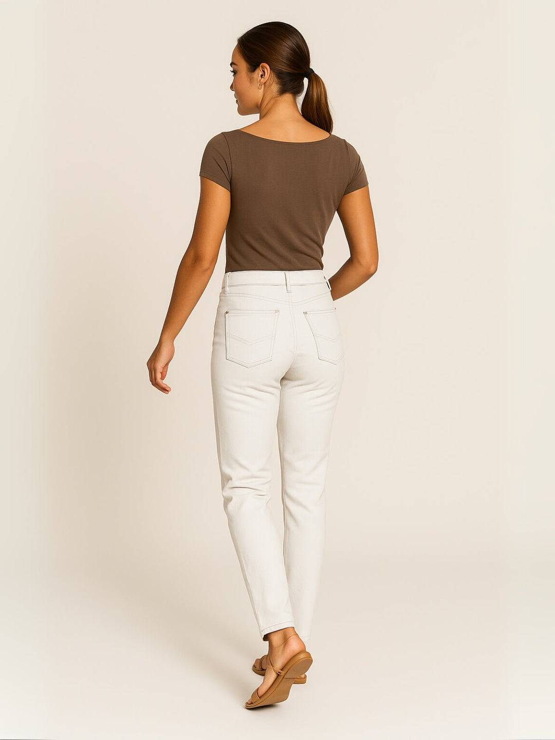Femme portant Pantalon Elissane | Pantalon skinny urbain stretch