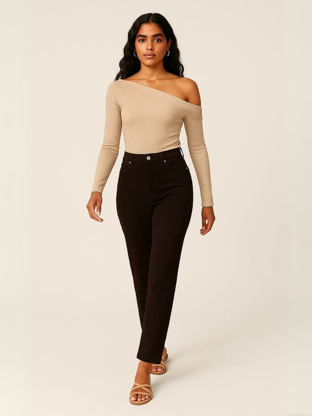 Femme portant Pantalon Elissane | Pantalon skinny urbain stretch