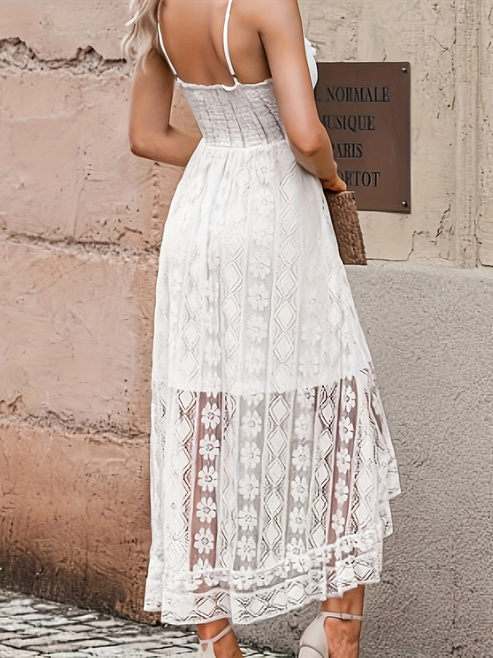 Femme portant Robes Esmaralda | Femme Maxi - Robe avec Glands et Décolleté en V