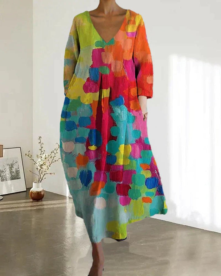 Femme portant Robes Eva | Robe Imprimée Multicolore