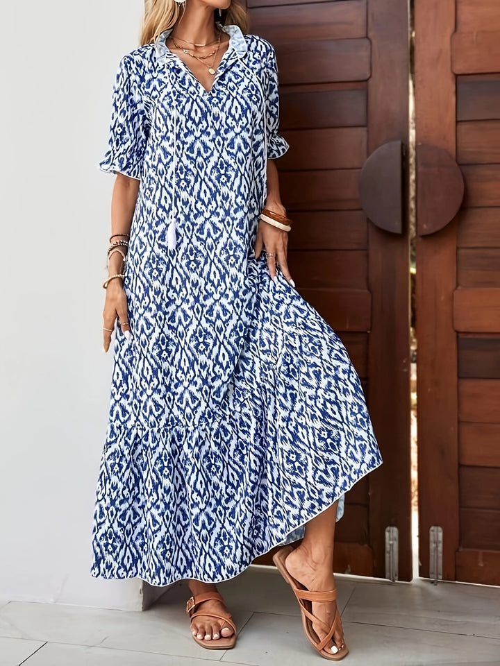 Femme portant Robes Eveloria | Robe à glands élégante pour femme