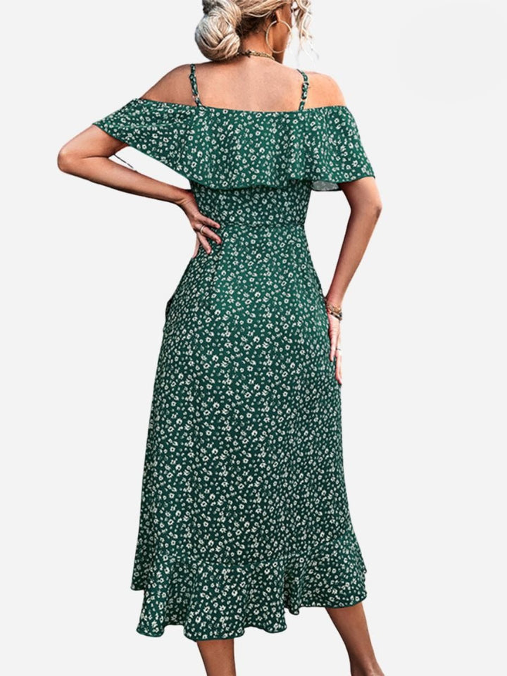 Femme portant Robes Florisia | Robe Florale Élégante Pour Femmes