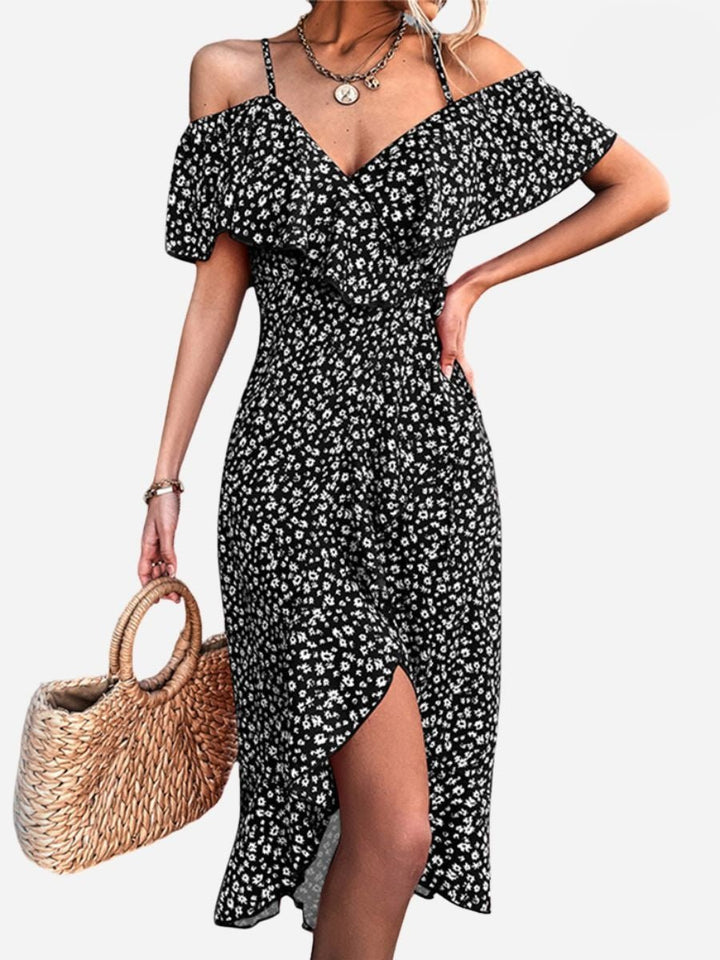 Femme portant Robes Florisia | Robe Florale Élégante Pour Femmes