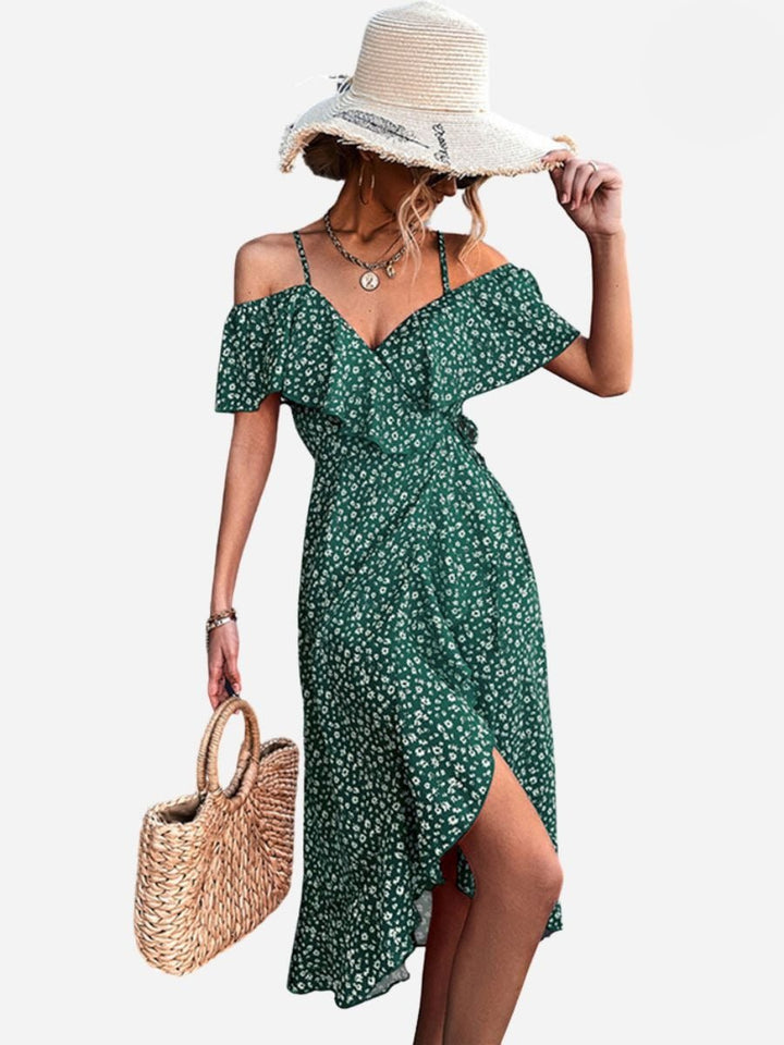 Femme portant Robes Florisia | Robe Florale Élégante Pour Femmes