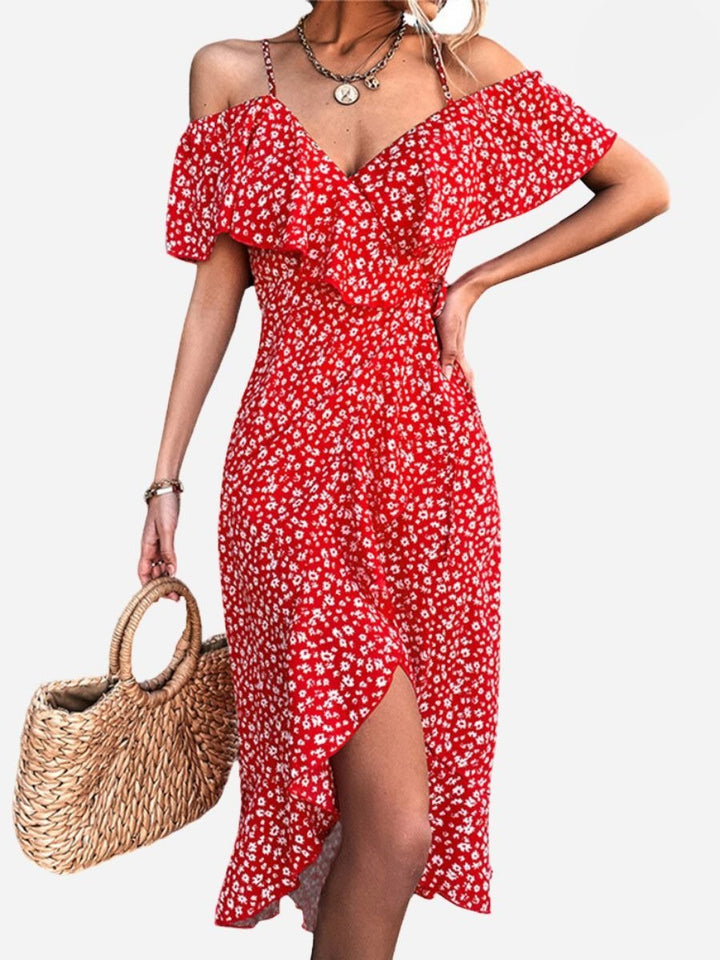 Femme portant Robes Florisia | Robe Florale Élégante Pour Femmes