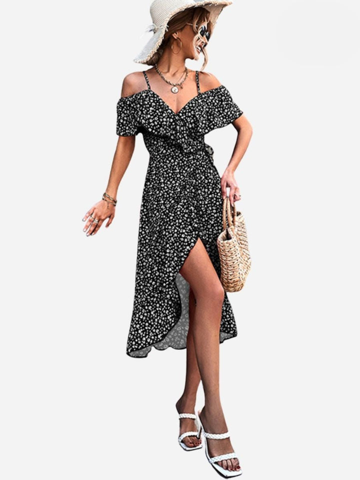 Femme portant Robes Florisia | Robe Florale Élégante Pour Femmes