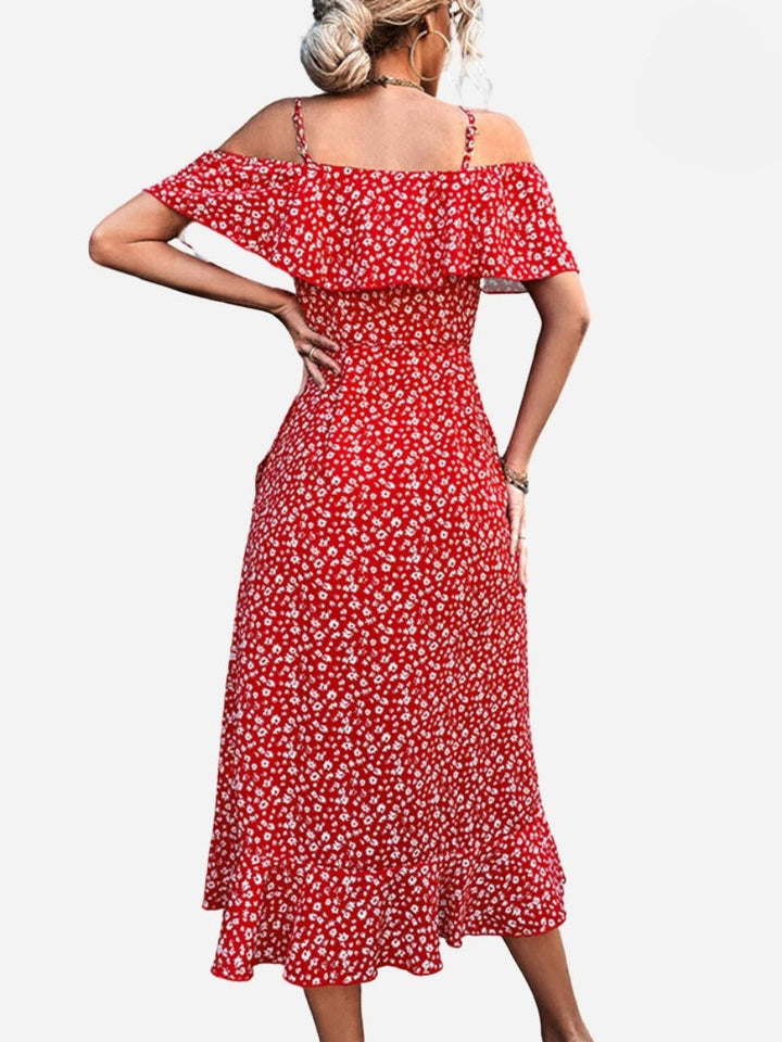Femme portant Robes Florisia | Robe Florale Élégante Pour Femmes