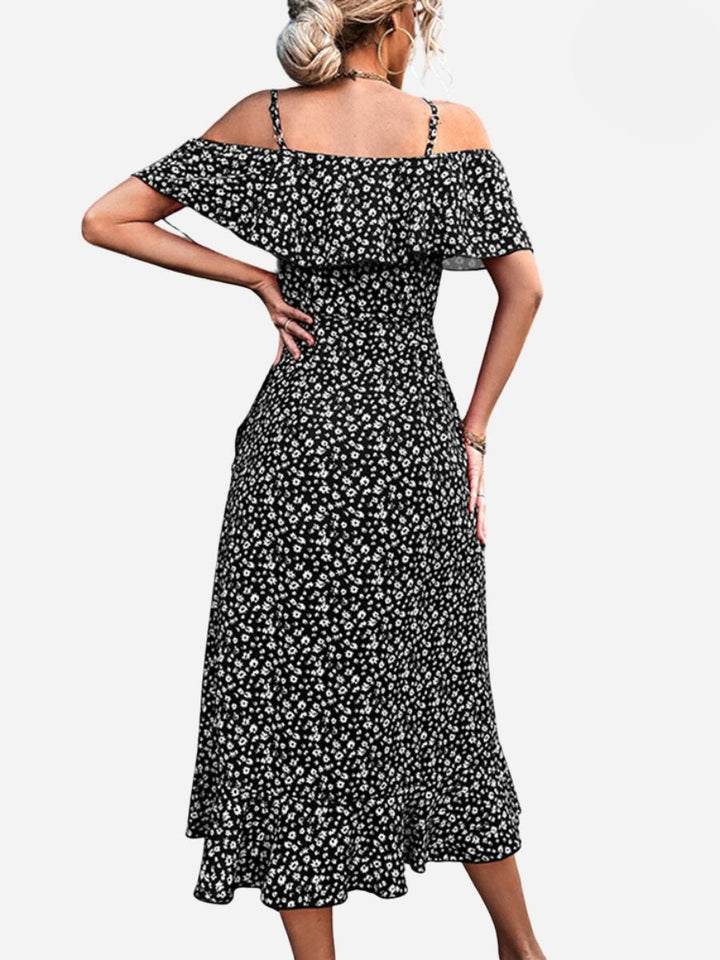 Femme portant Robes Florisia | Robe Florale Élégante Pour Femmes