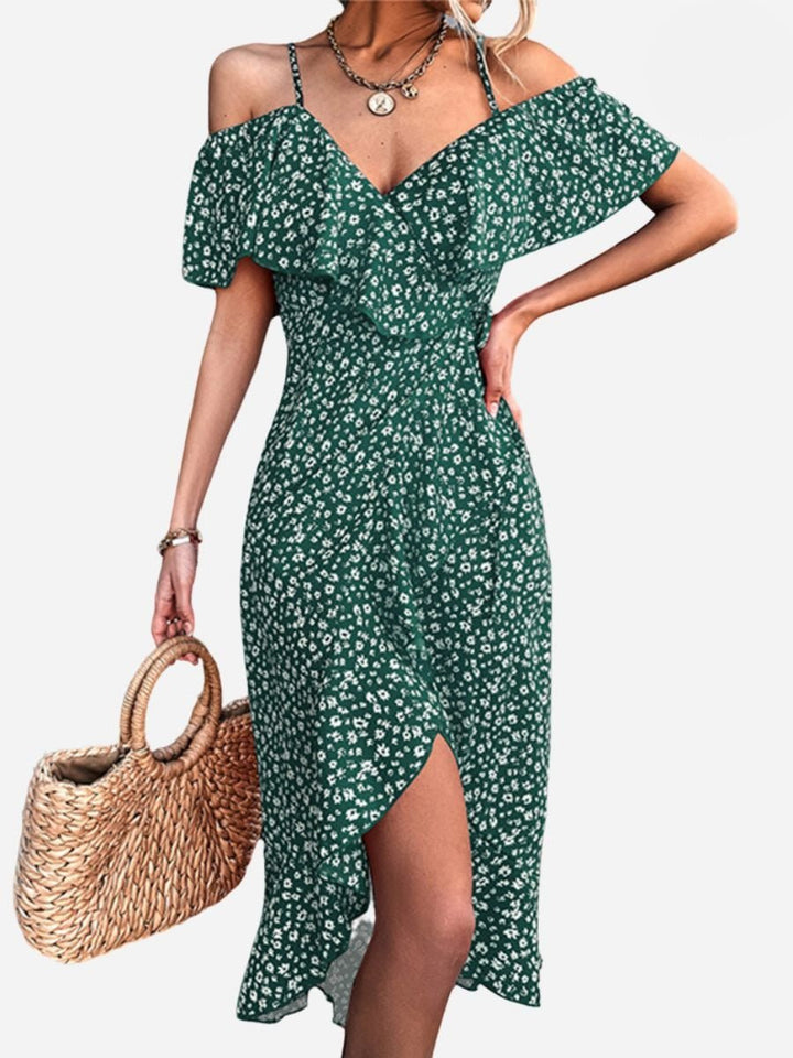 Femme portant Robes Florisia | Robe Florale Élégante Pour Femmes