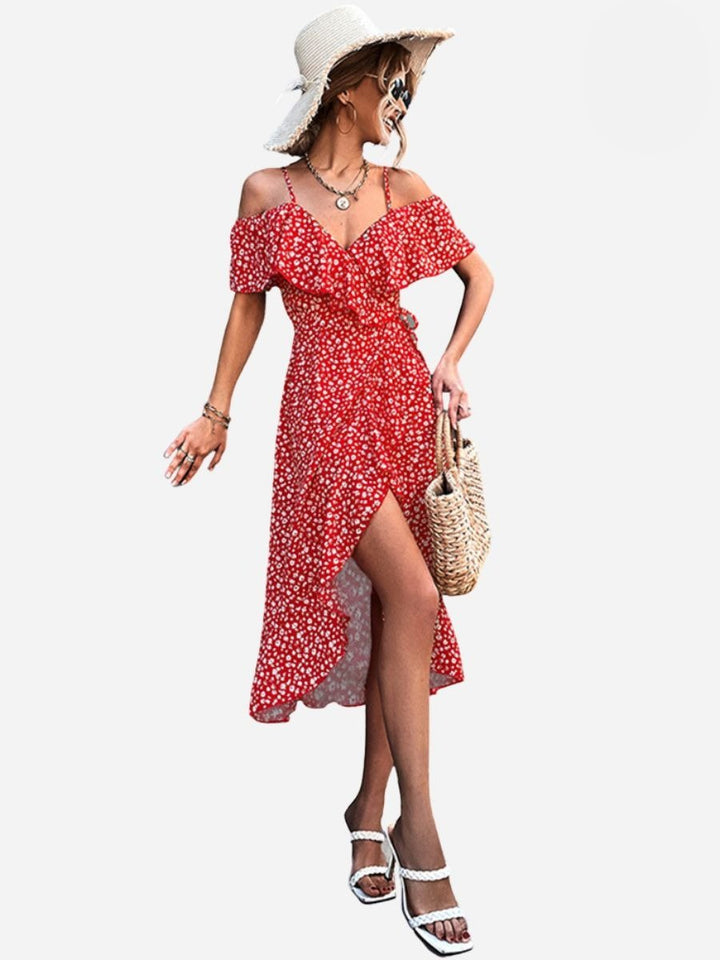 Femme portant Robes Florisia | Robe Florale Élégante Pour Femmes