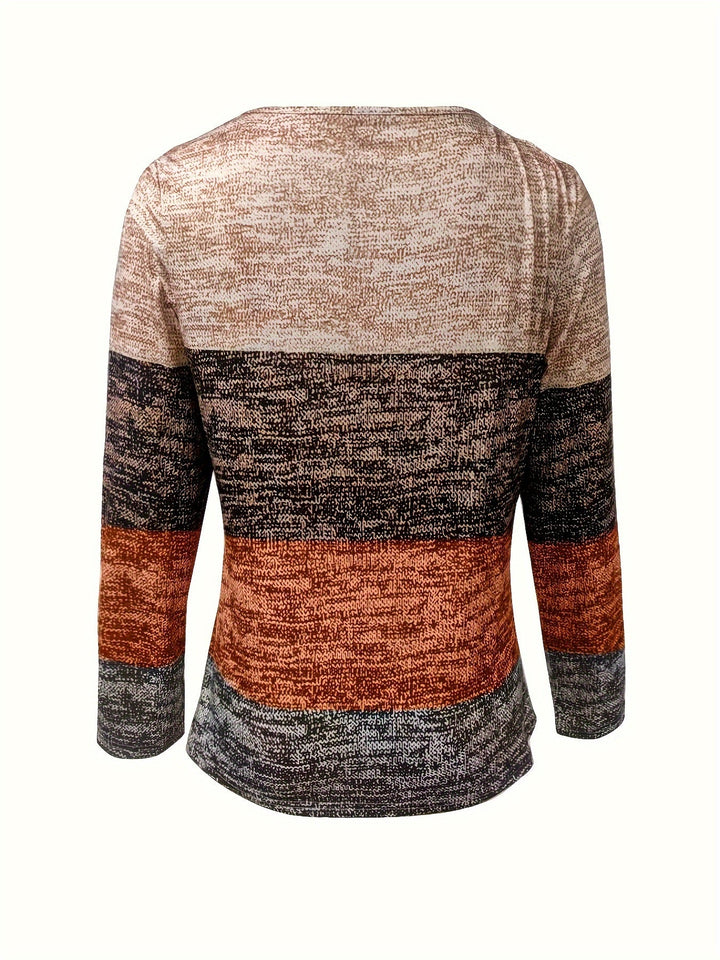 Femme portant T-Shirt Irmelia | T-shirt zippé imprimé graphique