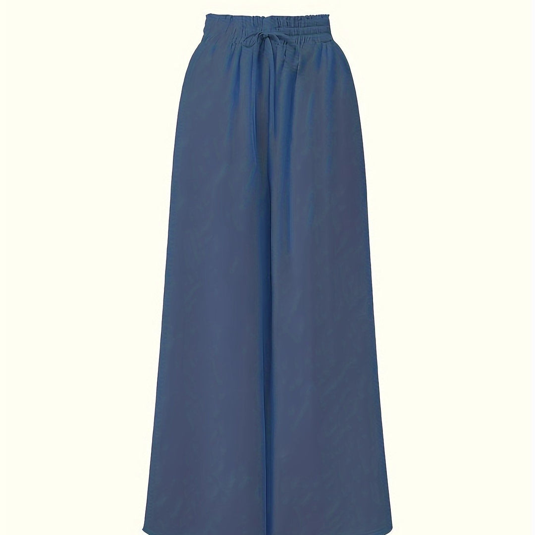 Femme portant Pantalon large Ismara | Pantalon ample à taille nouée
