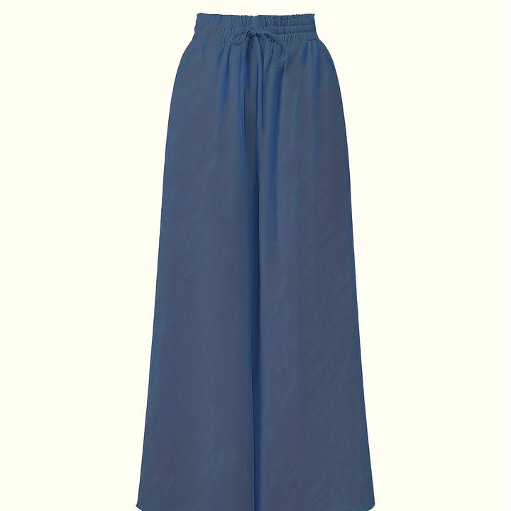 Femme portant Pantalon large Ismara | Pantalon ample à taille nouée