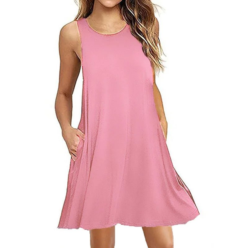 Femme portant Robes Larisse | Robe d’été casual et légère avec poches pour femme
