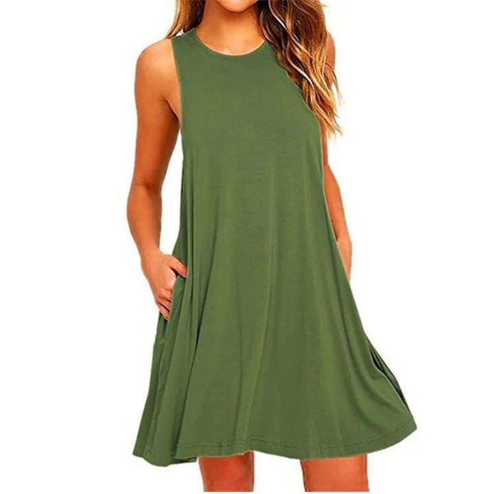 Femme portant Robes Larisse | Robe d’été casual et légère avec poches pour femme