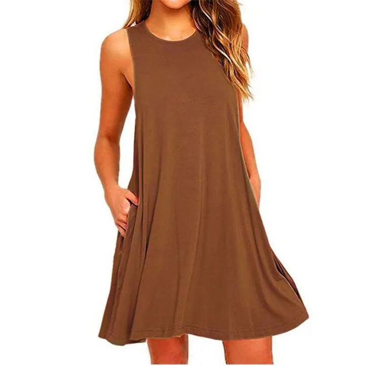 Femme portant Robes Larisse | Robe d’été casual et légère avec poches pour femme
