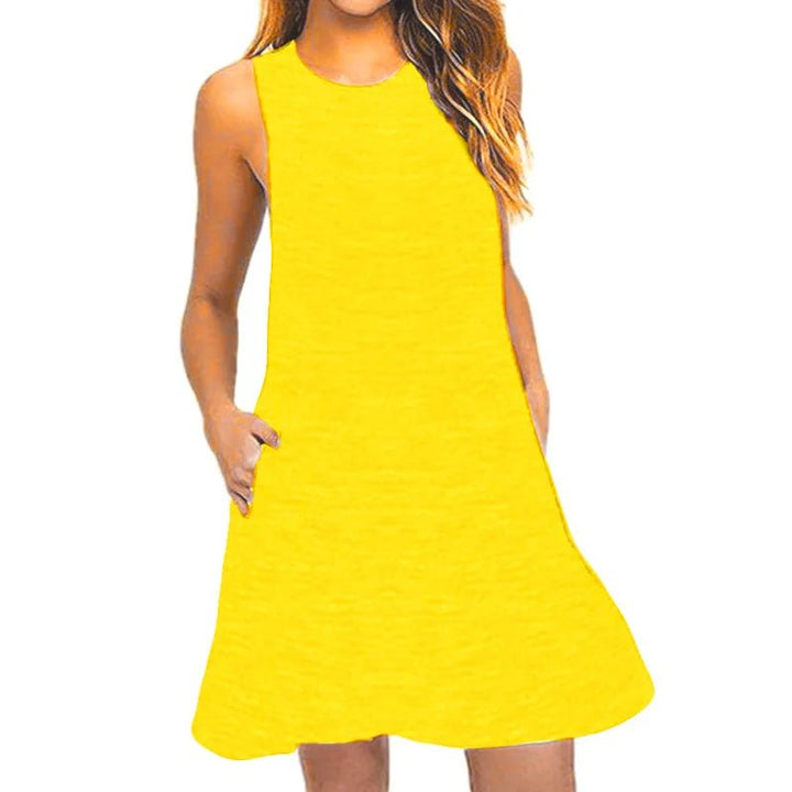 Femme portant Robes Larisse | Robe d’été casual et légère avec poches pour femme