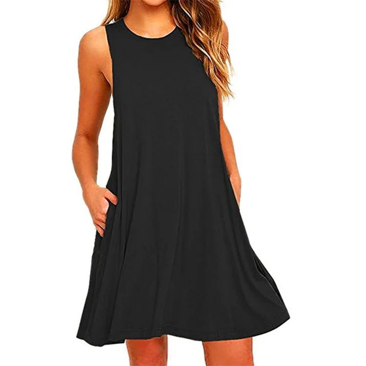 Femme portant Robes Larisse | Robe d’été casual et légère avec poches pour femme