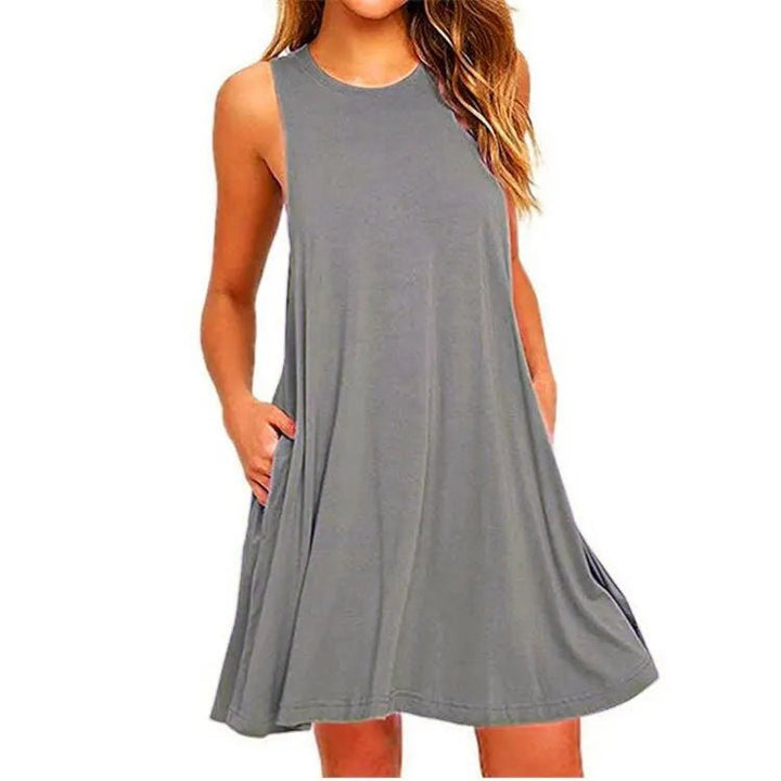 Femme portant Robes Larisse | Robe d’été casual et légère avec poches pour femme