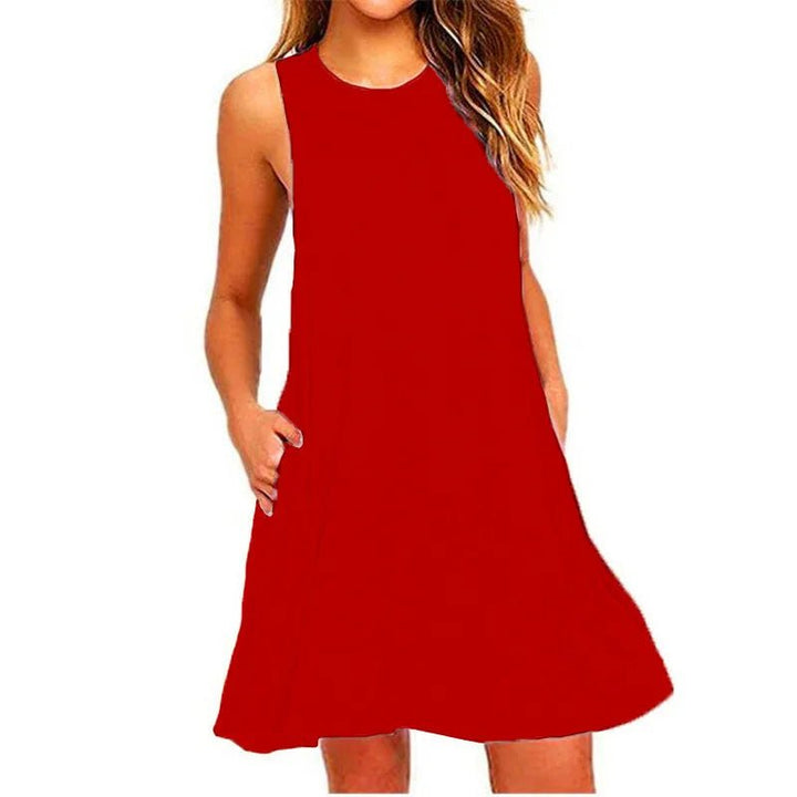 Femme portant Robes Larisse | Robe d’été casual et légère avec poches pour femme