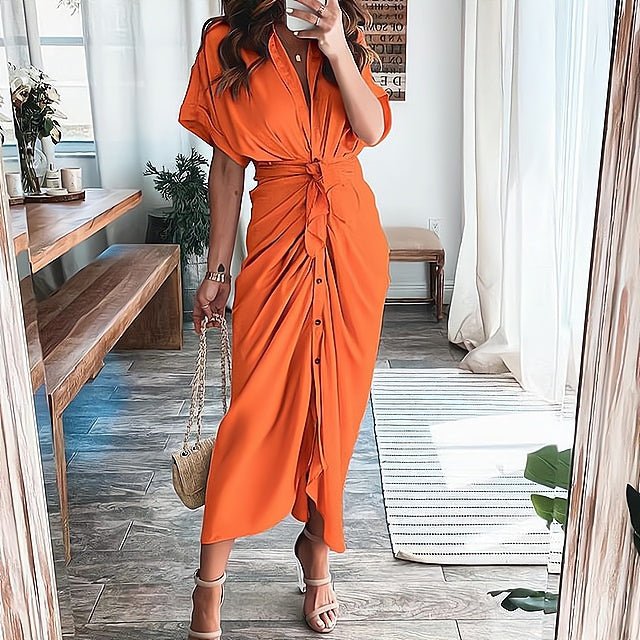 Femme portant Robes Leandra | Robe Élégante pour Femme