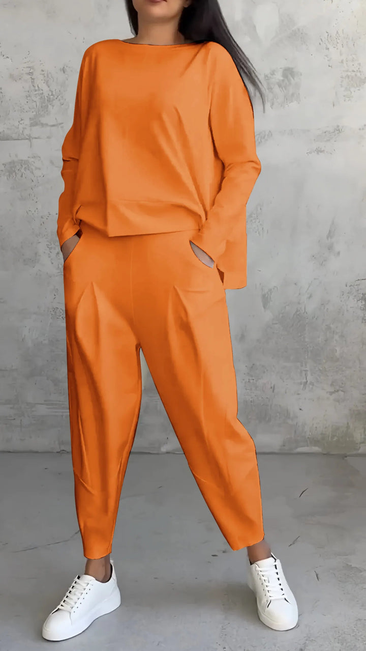 Femme portant Combinaison Lorena | Combinaison Décontractée Manches Longues Pour Femme