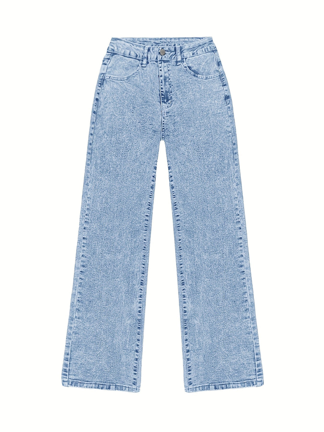 Femme portant Jean taille haute Maelina | Jean slim droit stretch taille haute
