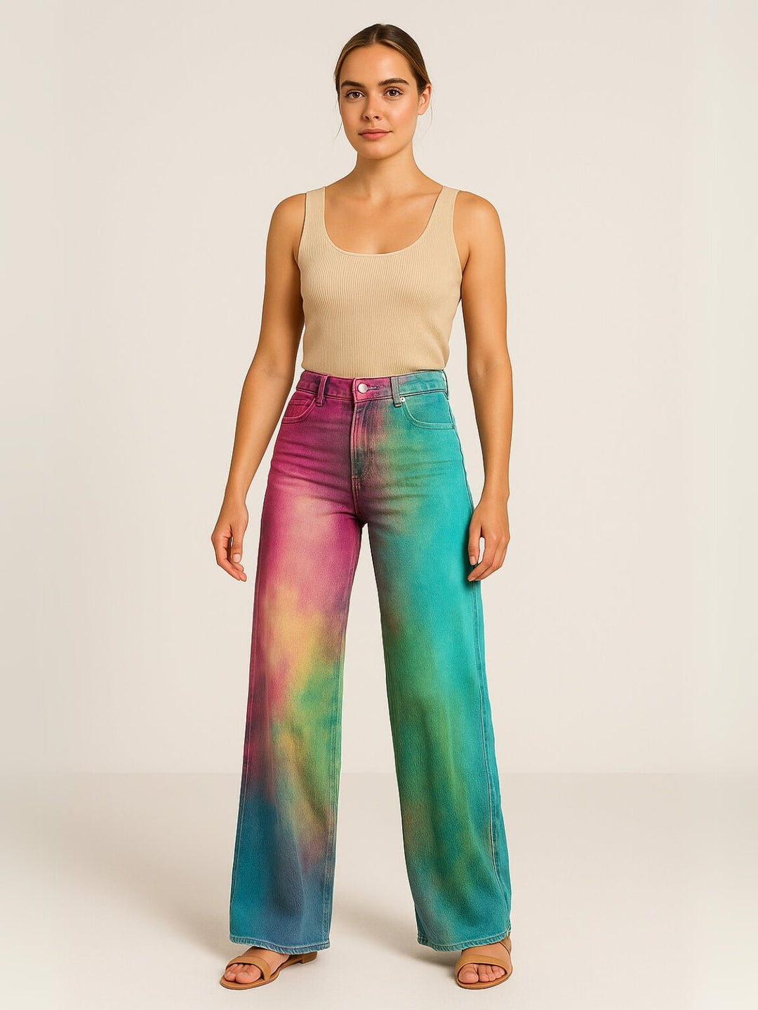 Femme portant Jean Vintage Maëlline | Pantalon Boho Vintage