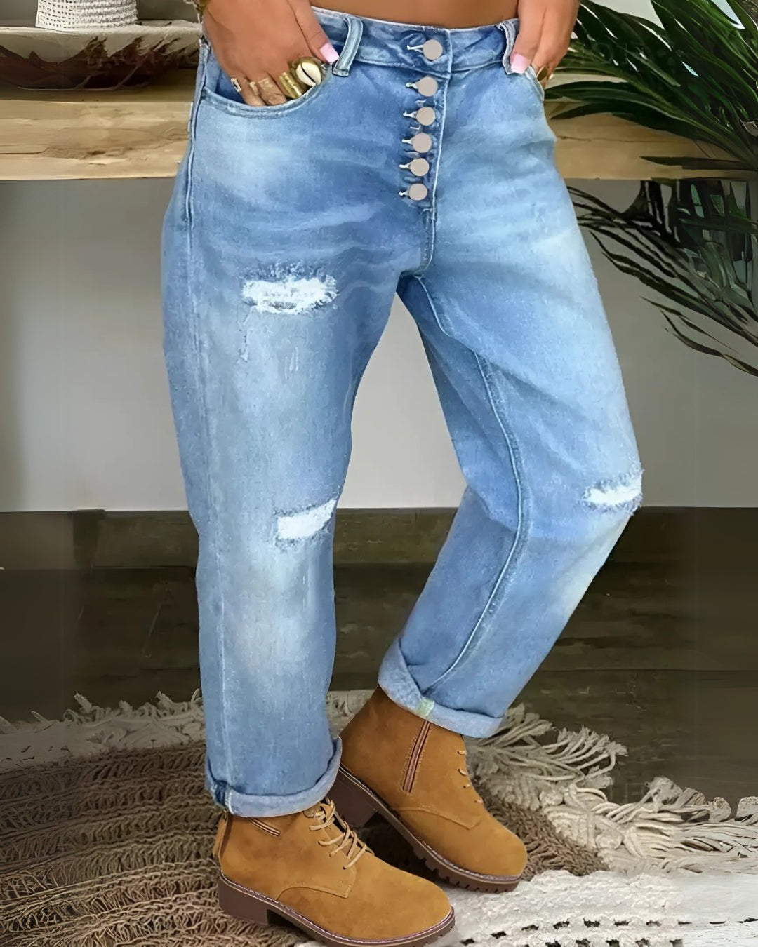 Maeva | Jean Ample Moderne - Jeans pour femme - Achetez Chez Anabelle